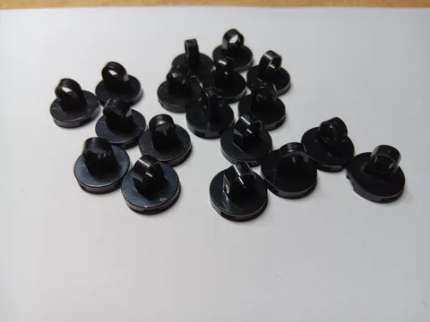 LEGO BULK LOT OF 18 BLACK 2X2 ROUND TILE WITH LIFT RING #2376 #74698
