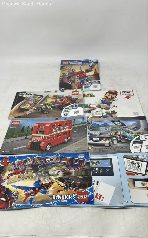 Lot Of 7 Pcs Assorted Lego Various Multicolor Instruction Manual Books