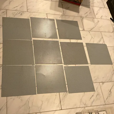 LEGO Gray Baseplates Lot Stackable Studded Building Plates Plastic Age 4+