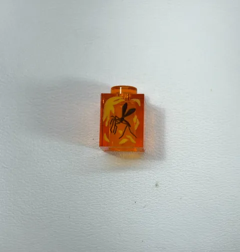 LEGO Jurassic Park World - Mosquito Amber - Trans Orange Brick 1x1 Dinosaur DNA