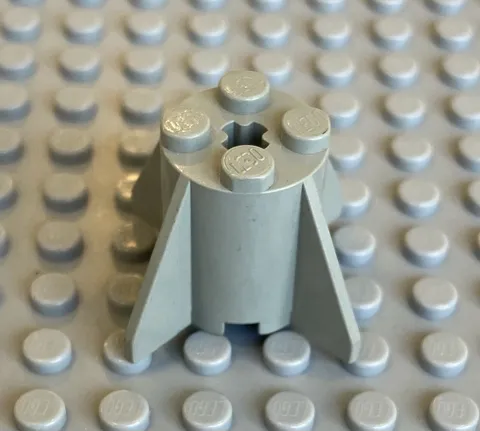 LEGO Classic Light Gray  Round Brick 2x2x2 With Rocket Fins