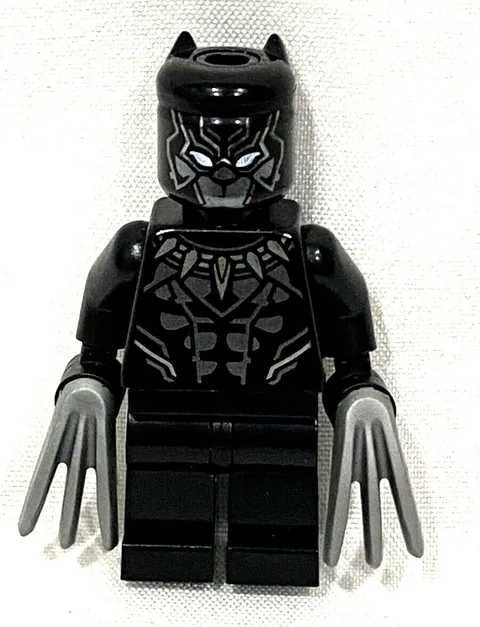 Marvel Lego Minifigure Black Panther w/ Necklace & Claws