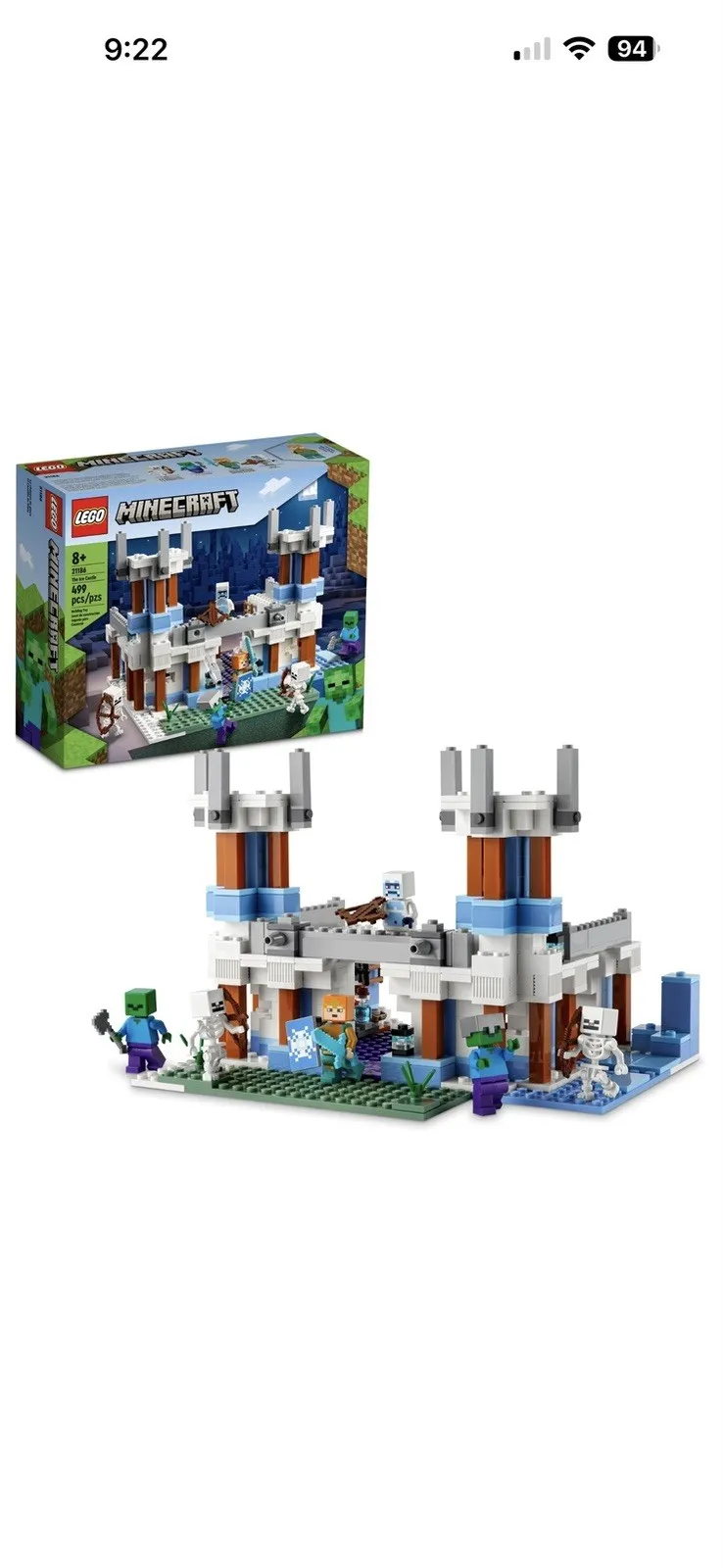 LEGO Minecraft: The Ice Castle (21186) NIB