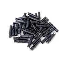 LEGO Part# 6558 Technic Pin 3L with Friction Ridges Black Genuine Lot of 40