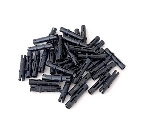 LEGO Part# 6558 Technic Pin 3L with Friction Ridges Black Genuine Lot of 40