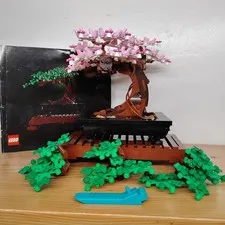 LEGO Botanicals Icons Bonsai Tree 10281 W/ Instructions Pink Frog Cherry Blossom