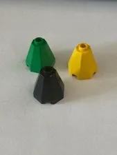 LEGO Part 6039 (2pcs) Cone 2 x 2 x 1 2/3 Octagonal Round
