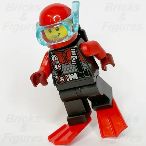 LEGO® City Diver Minifigure Deep Sea Explorers Diving Suit 952107 cty1293 Male