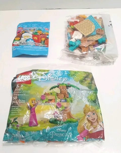 Lego Lot Of 3 Sealed Items Assorted Mini Figure + Princess + Misc