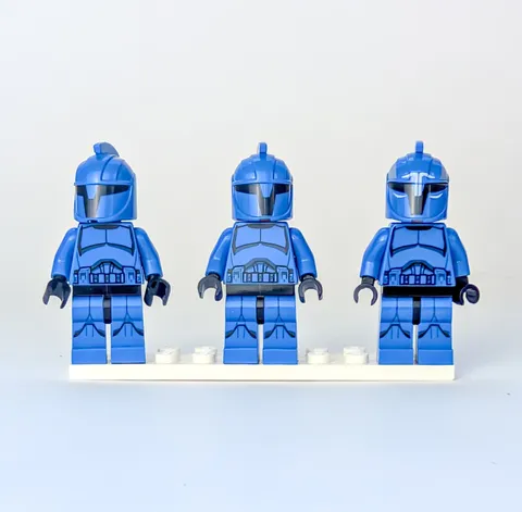LEGO Star Wars Senate Commando Lot x3 SW0244 + Captain Helmet Genuine LEGO