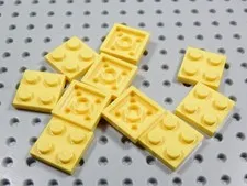 LEGO Lot of 10 Yellow 2x2 Plates BK