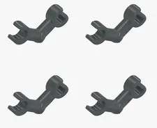 4 New LEGO Minifigure Skeleton Arms Dark Bluish Gray bent with clips 90° bones