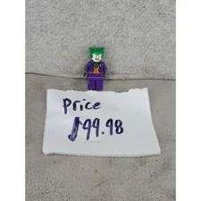 LEGO DC Super Heroes Joker Minifigure Purple Suit Orange Vest Green Hair 2012