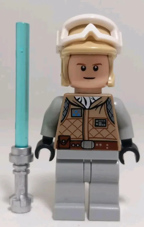 Lego Star Wars Luke Skywalker Hoth Wampa Cave Minifigure sw0098 W Saber Weapon