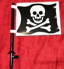LEGO Flag 6 x 4 w/ Skull and Crossbones (Jolly Roger) Pirates 6285 6273 6286