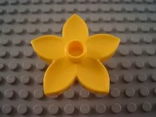 LEGO Yellow Duplo Flower Plant Piece with 1 Stop Stud