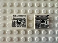 LEGO Tile 2x2 Newspaper 'THE LEGO NEWS"