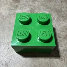 LEGO Green Stackable Storage Brick Container w/ Lid 4 Stud Plastic MPN 4003