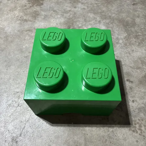 LEGO Green Stackable Storage Brick Container w/ Lid 4 Stud Plastic MPN 4003