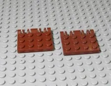 LEGO Hinge Plate 3x4 Lock Dual 2 Finger Part Set of 2 New Dark Brown