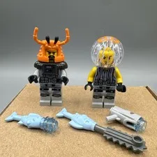Lot of 2 LEGO Ninjago Movie Minifigures Shark Army Jelly Crusty