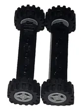 Lego Lot Of 2 Complete 2926 42946 1x4 Wheel Holder 87414 Tire Offset Tread