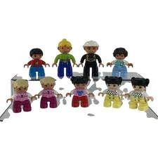 LEGO Duplo Figure Lot 9 piece Town People Construction Kids Twins People