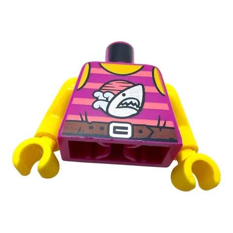 LEGO City Torso Shark Theme Magenta Strip Torso from 60397 Tank Top
