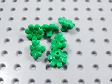 LEGO Lot of 6 Bright Green Flowers w/ Pin Plants Minifig BI