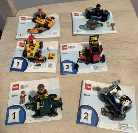 Lego City 3 Lot Bundle Set: 60400, 60458, 60459 - 100% complete w/ figures
