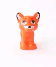Lego Fox Friends Elves Black Nose Dark Tan Eyes White Face Ears Tail Pattern