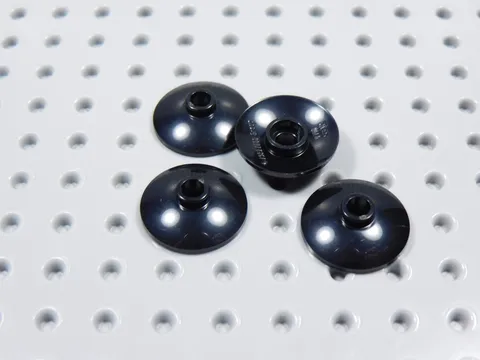 LEGO Lot of 4 Black Round 2x2 Radar Dish Saucers BT