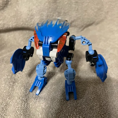 LEGO Bionicle-Style Buildable Robot Creature Figure Lot Blue Black Red Gray