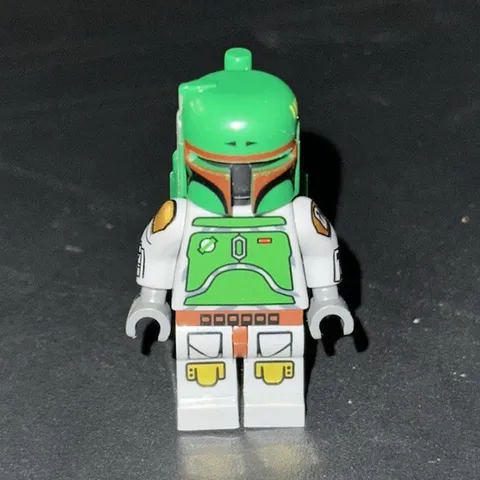 Star Wars Boba Fett cloud city Minifigure w/ Green Helmet & Backpack