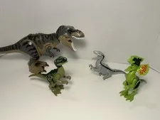 LEGO Dinosaur Jurassic World Figure Lot T Rex Velociraptor Dilophosaurus