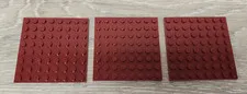 Lego 41538 Dark Red Crimson Plate 8 x 8 8x8 For Vladek's Dark Fortress Lot Of 3