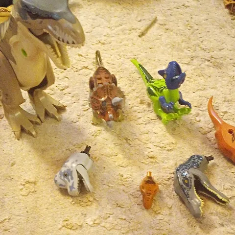 LEGO Bulk Dinosaur Lot Multicolor T-Rex Figure with Assorted Dino Heads/Parts
