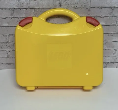 LEGO Storage Case Yellow Hard Plastic Latching Empty Storage Box Divider