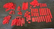 LEGO Bulk Lot 156 Red Plates 2x2 2x3 2x4 2x6 2x8 2x16 1x2 1x3 1x4
