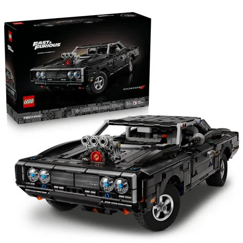 LEGO Technic Fast and Furious Dodge Charger R/T Car - Building Set for Adults, A