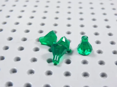 LEGO Lot of 4 Trans Green Gems Jewels Treasure Accessory Minifig BJ