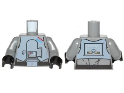 LEGO® Part 973pb1711c01 - Torso Sand Blue Armor Breastplate (SW General Veers)