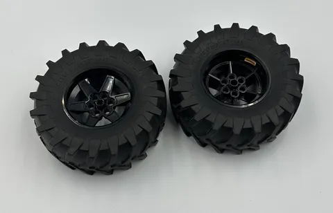 LEGO Technic 107 x 44R Tractor Tire, 56mm D. x 34mm Black Wheel Pair