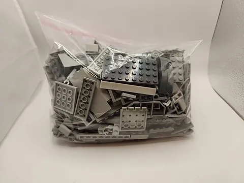 Assortment Gray Lego Bricks, Parts And Pieces 1 Lb 7 Oz