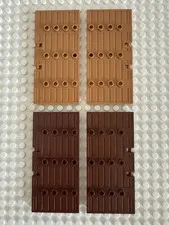 LEGO Castle Gate Stockade Door Set Lot- Brown & Nougat