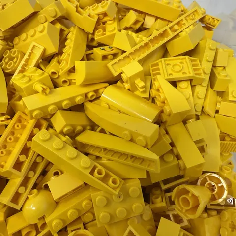 LEGO Yellow Bricks Plates & More Bulk Lot – 2lb 0.2oz Bag Sorted by Color