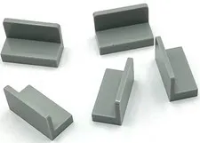 Lego 5 New Light Bluish Gray Panels 1 x 2 x 1 with Rounded Corners Parts