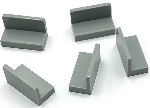 Lego 5 New Light Bluish Gray Panels 1 x 2 x 1 with Rounded Corners Parts