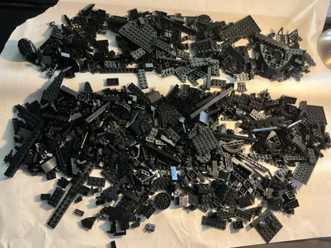 LEGO Black various Bricks Bulk Lot 2lbs 11oz