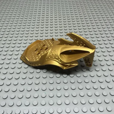 LEGO Bionicle Part 50913 Rare Pearl Gold Visorak Head Mask Vohtarak 8759